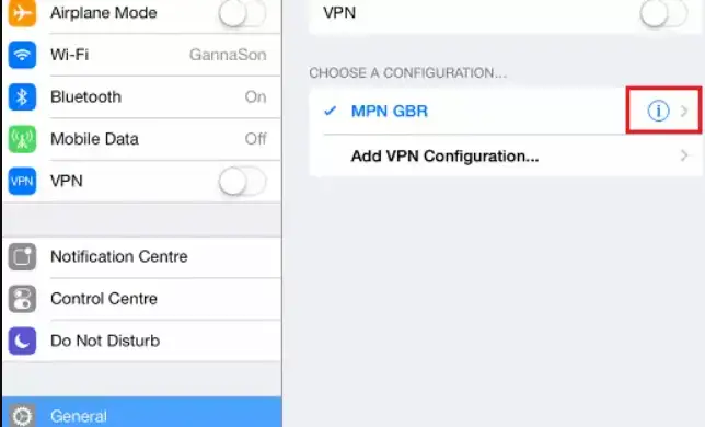 delete ipad vpn