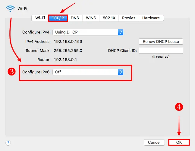 how to disable ipv6 on mac mojave